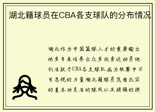 湖北籍球员在CBA各支球队的分布情况
